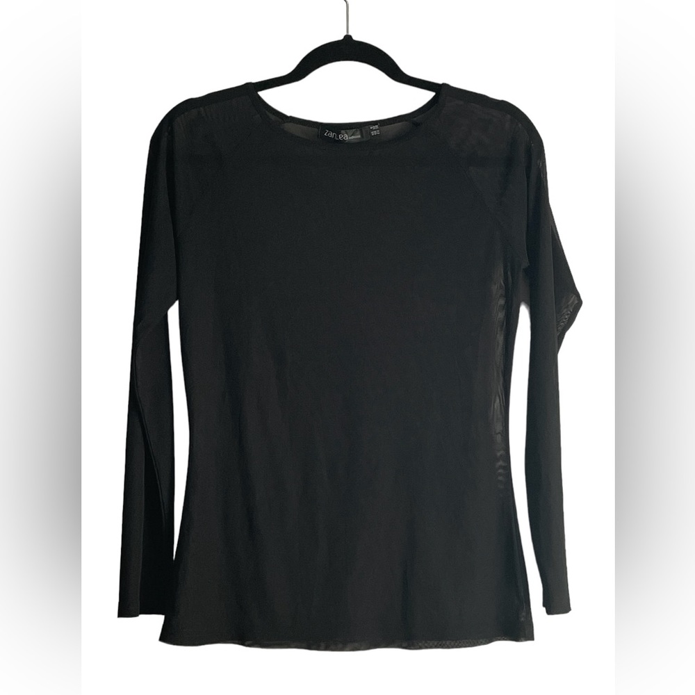 Zanzea sheer black long sleeve top (6)